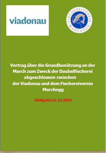 Vertrag Via Donau mit Fischereiverein Marchegg